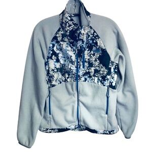 The North Face Printed Denali Fleece Full Zip Jacket Light Gray Floral Size: M